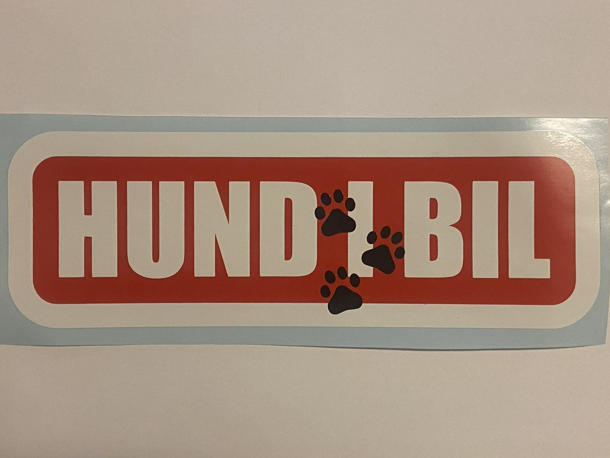 Hund i bil-dekal